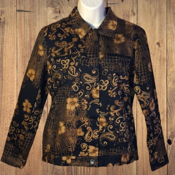 Coldwater Creek | Paisley & Floral Print Jacket S - Picture 1 of 6